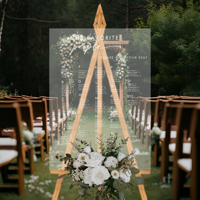 Acrylic Our Favourite People Wedding Seating Chart (Creator Uploaded)