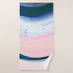 acrylic, paint, abstract. Closeup of the painting. Bath Towel