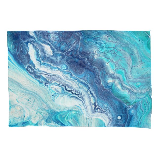 Acrylic paint, abstract colour tones pillowcase (Front)
