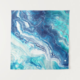 Acrylic paint, abstract colour tones tapestry