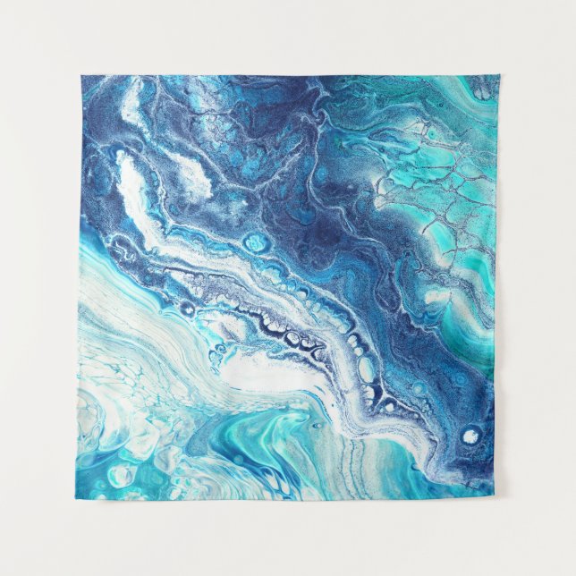 Acrylic paint, abstract colour tones tapestry (Front)