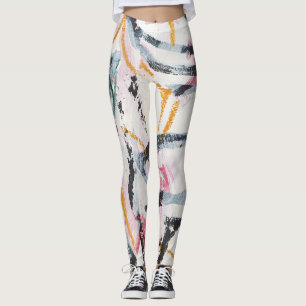 Acrylic Paint Design Element Leggings