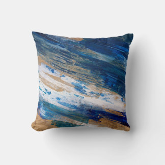 Acrylic painting. Trendy hand painted artwork. Mix Cushion