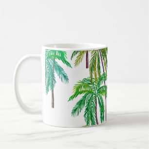 Acrylic Palms: Summer Textile Texture. Coffee Mug