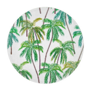 Acrylic Palms: Summer Textile Texture. Cutting Board