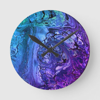 Acrylic Pour #24 Clock