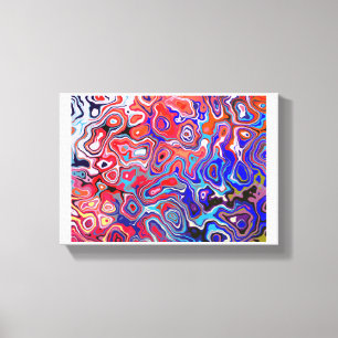 Acrylic pour style abstract art canvas print