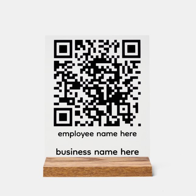 Acrylic QR Code Sign (Front)