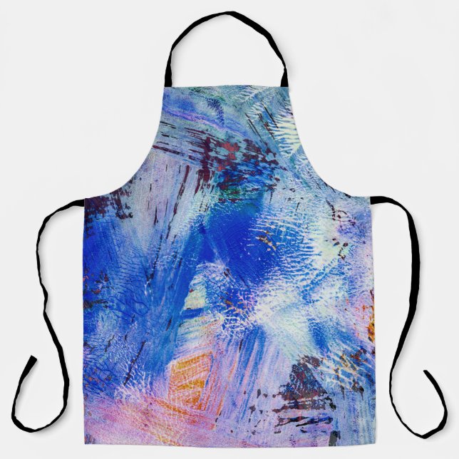 acrylic raster texture different multicolored mono apron (Front)