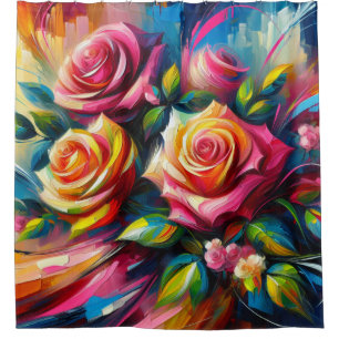 Acrylic Roses Shower Curtain