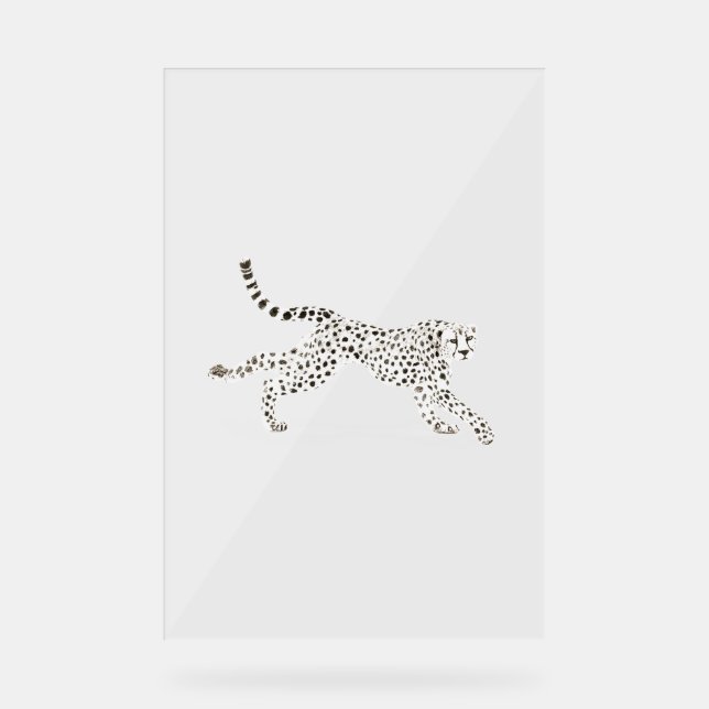 Acrylic Sign LEOPARD  DESIGN STYLE  (Front)