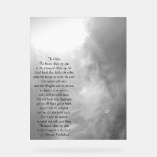 Acrylic Sign POEM ON PHOTOGRAPH DESIGN