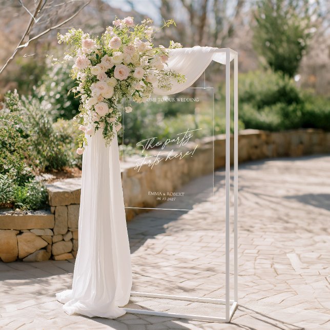 Acrylic Simple Minimal Wedding Welcome Sign (Acrylic Simple Minimal Wedding Welcome Sign)