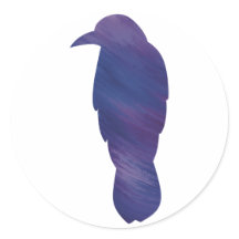 Acrylic-Style Crow Sticker