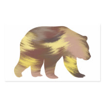 Acrylic-Style Grizzly Bear Sticker