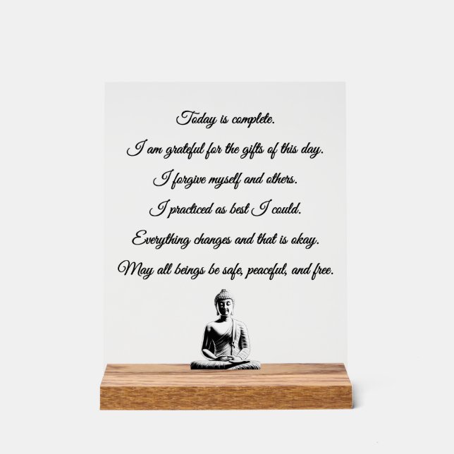 Acrylic tabletop inspirational prayer sign (Front)
