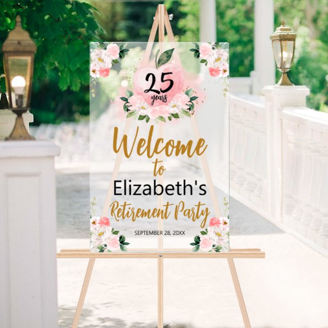 Acrylic Teacher Retirement Welcome Party Sign (Creator Uploaded)