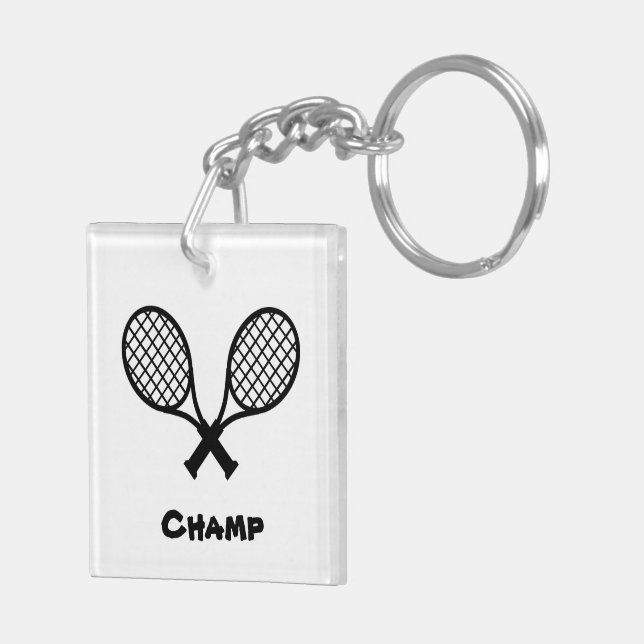 Acrylic Tennis Key Ring (Back Right)