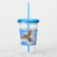 Acrylic Tumbler Baptism Dove