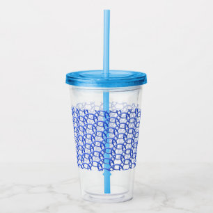 Acrylic Tumbler - Blue Rings Interlocked
