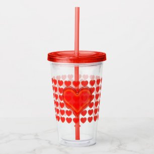 Acrylic Tumbler - Hearts