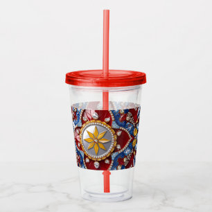 Acrylic Tumbler with Colombian Colours Design