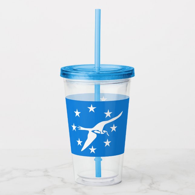 Acrylic Tumbler with flag of Corpus Christi, Texas (Front)