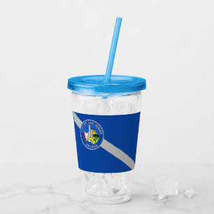 Acrylic Tumbler with flag of Las Vegas