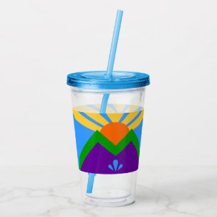 Acrylic Tumbler with flag of Manitou Springs