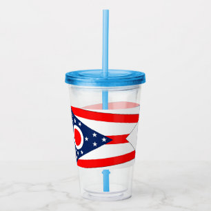 Acrylic Tumbler with flag of Ohio