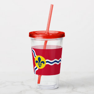 Acrylic Tumbler with flag of St. Louis, Missouri