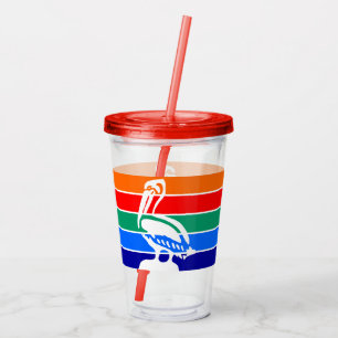 Acrylic Tumbler with flag of St. Petersburg