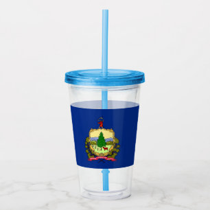Acrylic Tumbler with flag of Vermont
