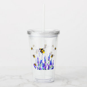 Acrylic Tumbler with Flying Bees