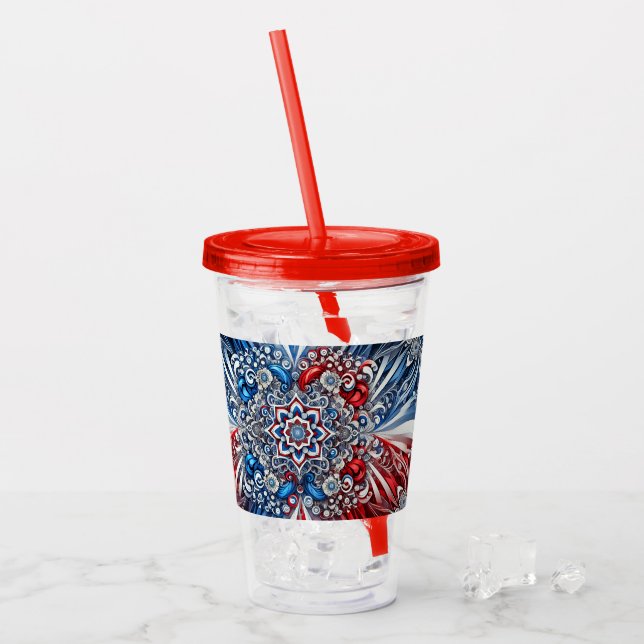 Acrylic Tumbler with French Colours Design (Front Ice)