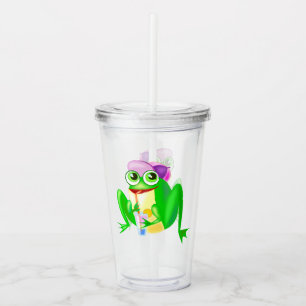 Acrylic Tumbler with Happy Frog - Fun