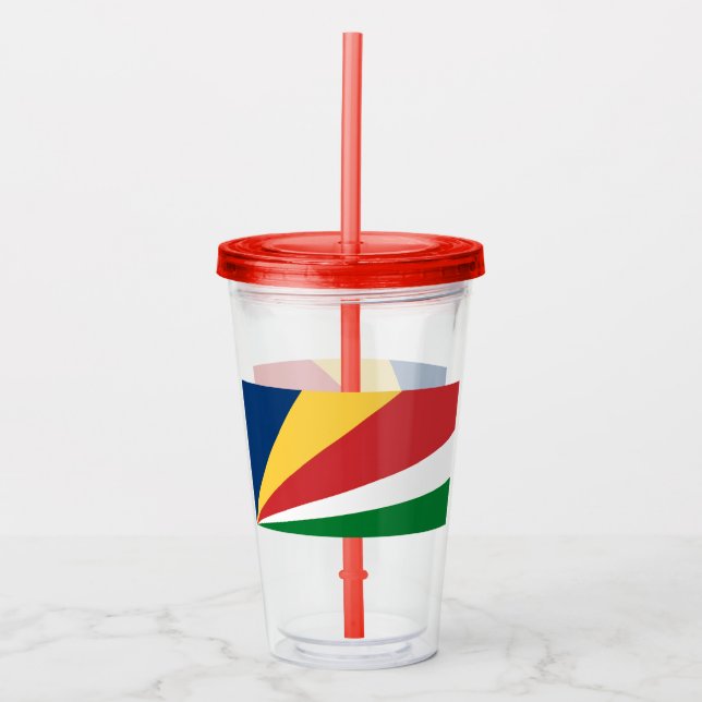 Acrylic Tumbler with Seychelles Colours Design (Front)