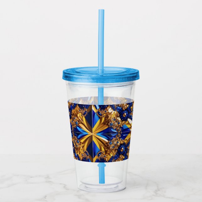 Acrylic Tumbler with Sweden Colours Design (Front)