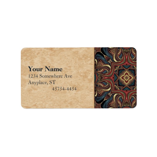 Acrylic Vision Mandala Address Label (Front)
