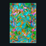 Acrylic Wall Art Floral Abstract Stained Glass<br><div class="desc">Digital Art,  Multicolored stained glass with floral motif</div>