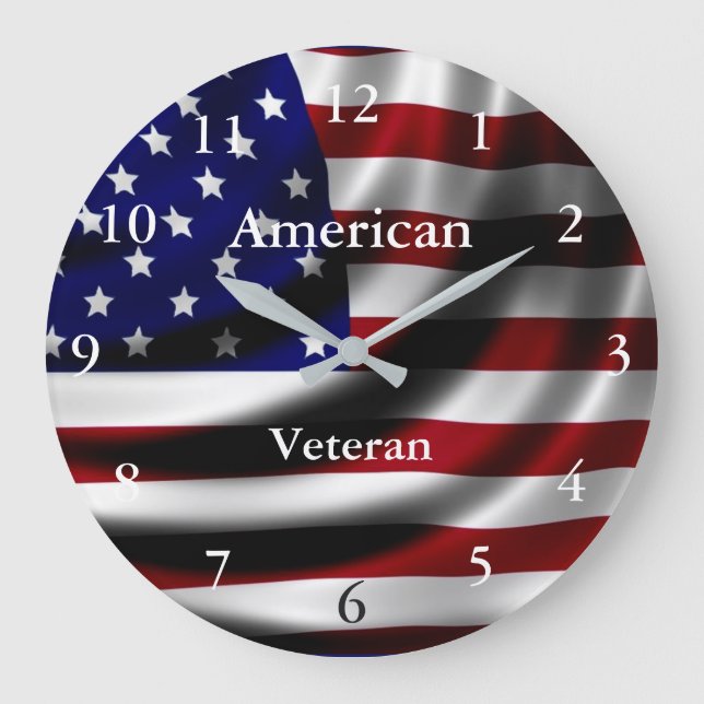 Acrylic Wall Clock American Veteran (Front)