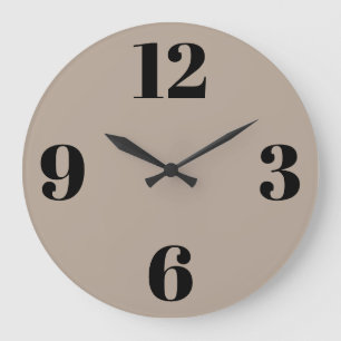 Acrylic Wall Clock - Beige Background