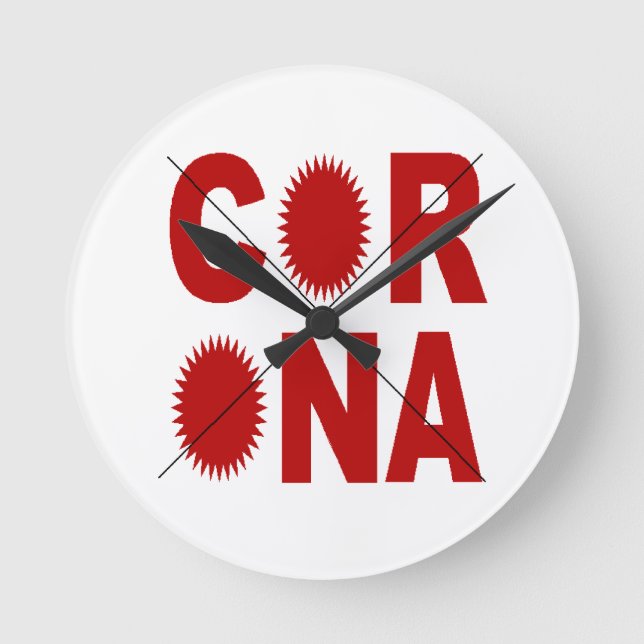 Acrylic Wall Clock  CORONA  X (Front)