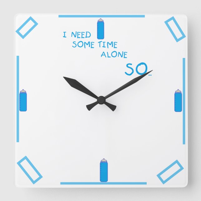 Acrylic Wall Clock For Baby's Room Boy or Girl (Front)