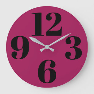 Acrylic Wall Clock - In The Pink Large Numbers