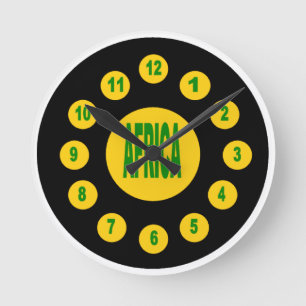 Acrylic wall clock, Medium AFRICA Ronde Round Clock