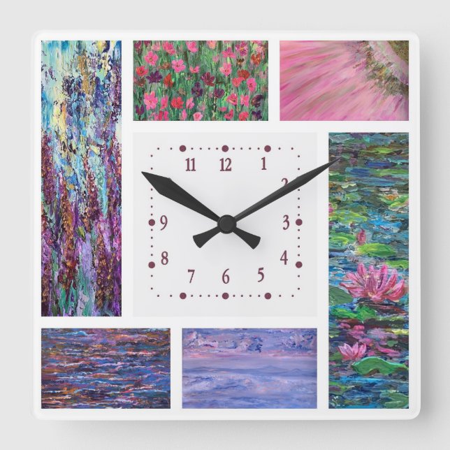 Acrylic Wall Clock, Square Clock (Front)