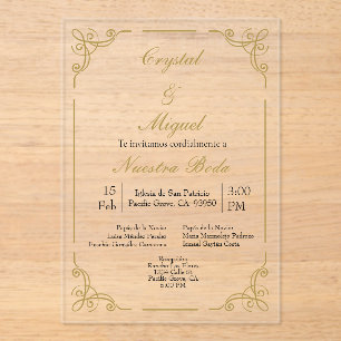 Acrylic wedding  invitations