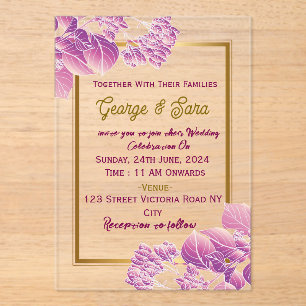 Acrylic Wedding Invitations 