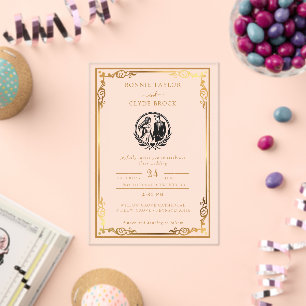 Acrylic wedding invite featuring your photo moment invitations